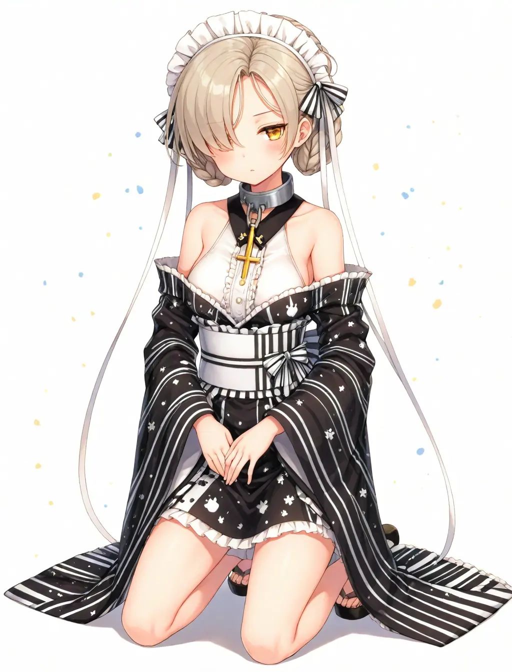 1girl,  sheffield \(azur lane\),  short kimono on Tensor.Art