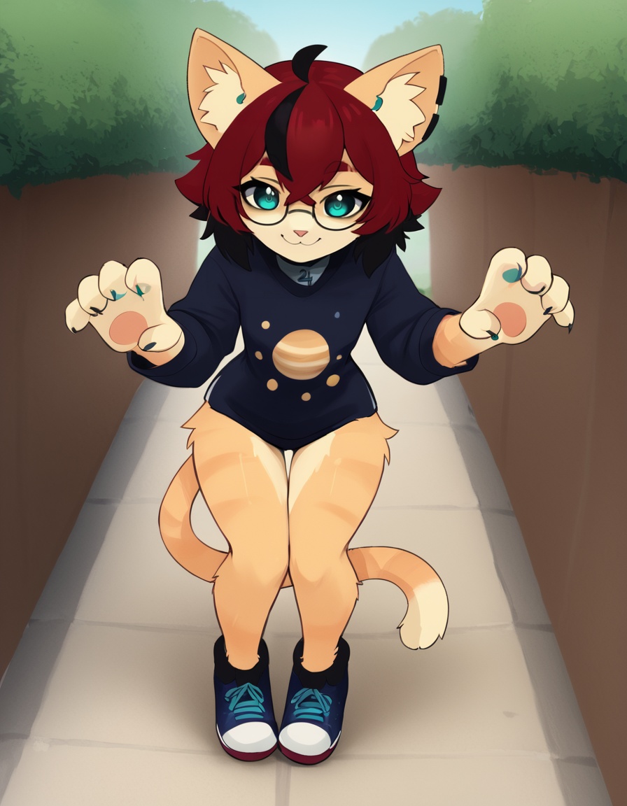 outdoors,  full body,  smile on Tensor.Art