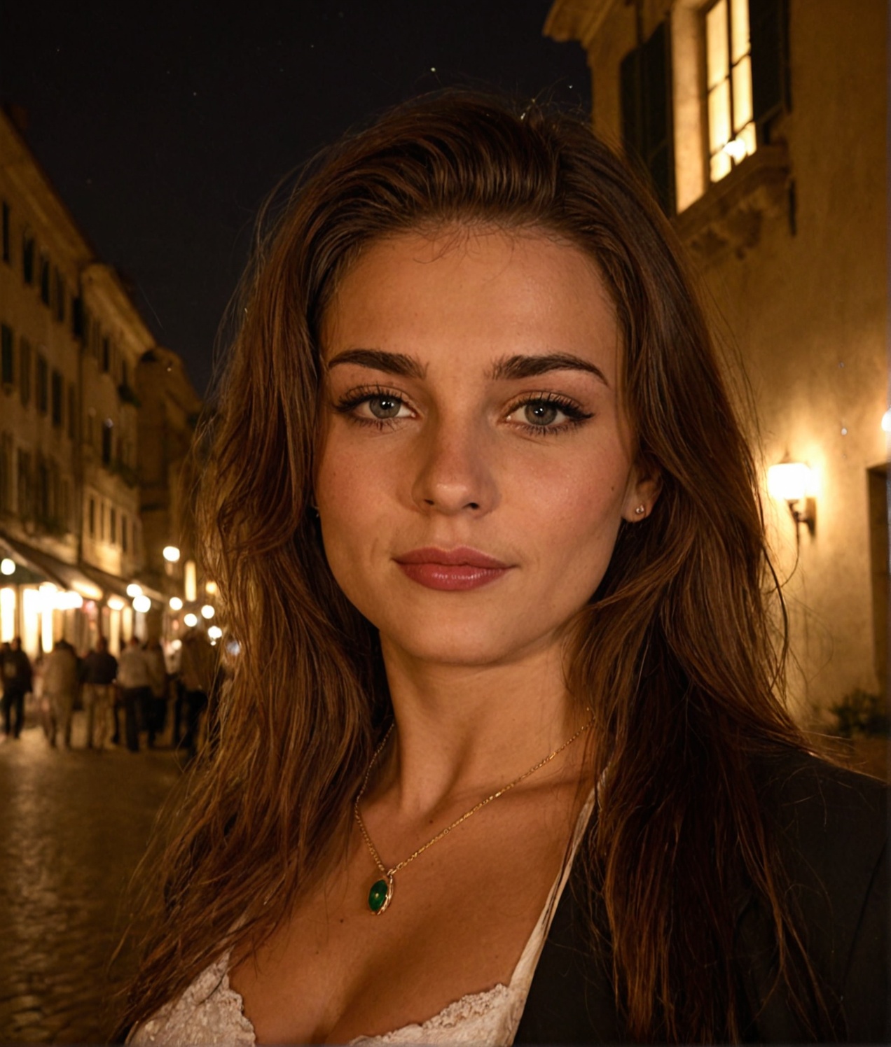 photo of an beautiful italian girl,  low light night on Tensor.Art