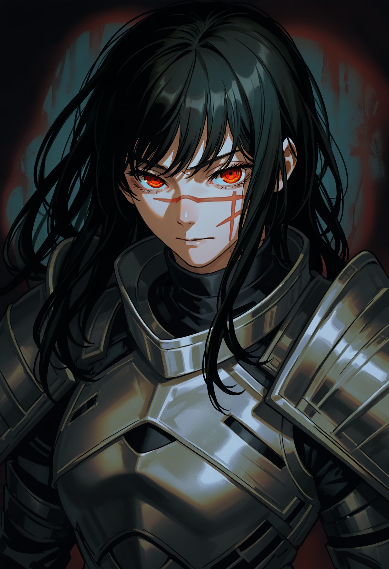 yoru \(chainsaw man\),  1girl,  armor on Tensor.Art