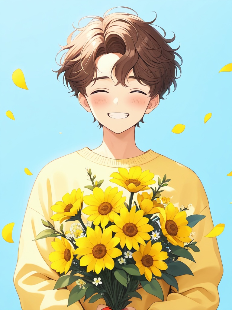 solo,  blush,  smile on Tensor.Art