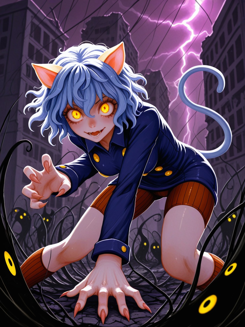 solo neferpitou,  shadow creature,  claws on Tensor.Art