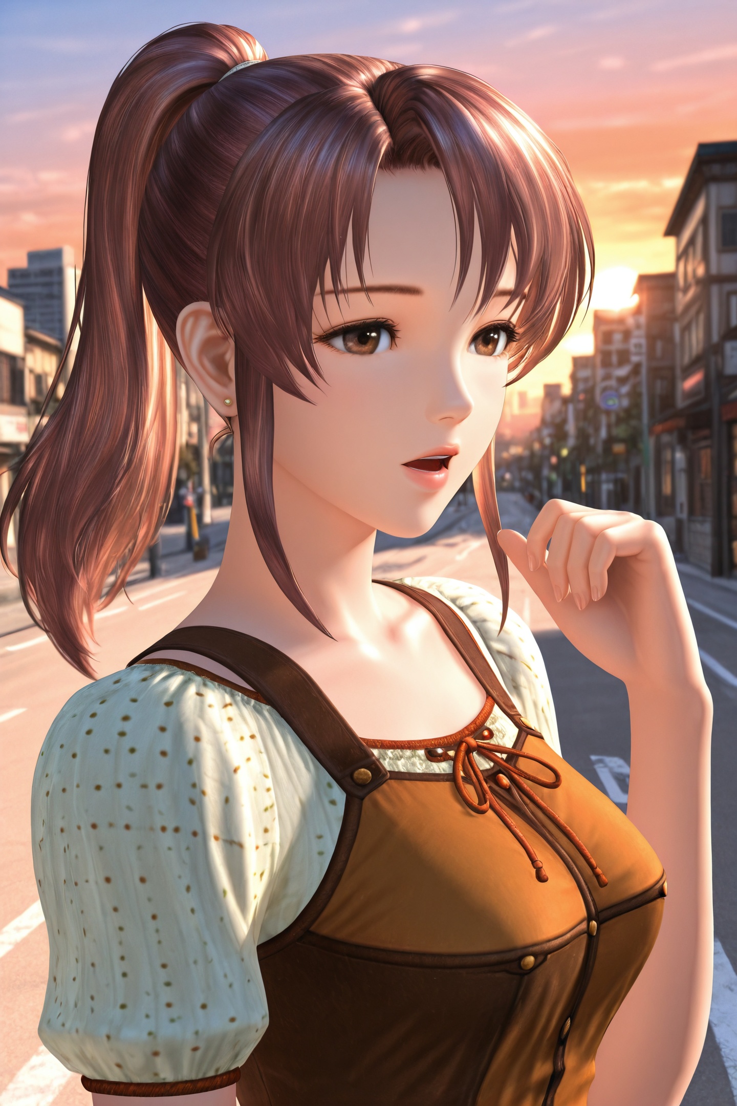 Uesugi Reona,  1girl,  brown eyes on Tensor.Art
