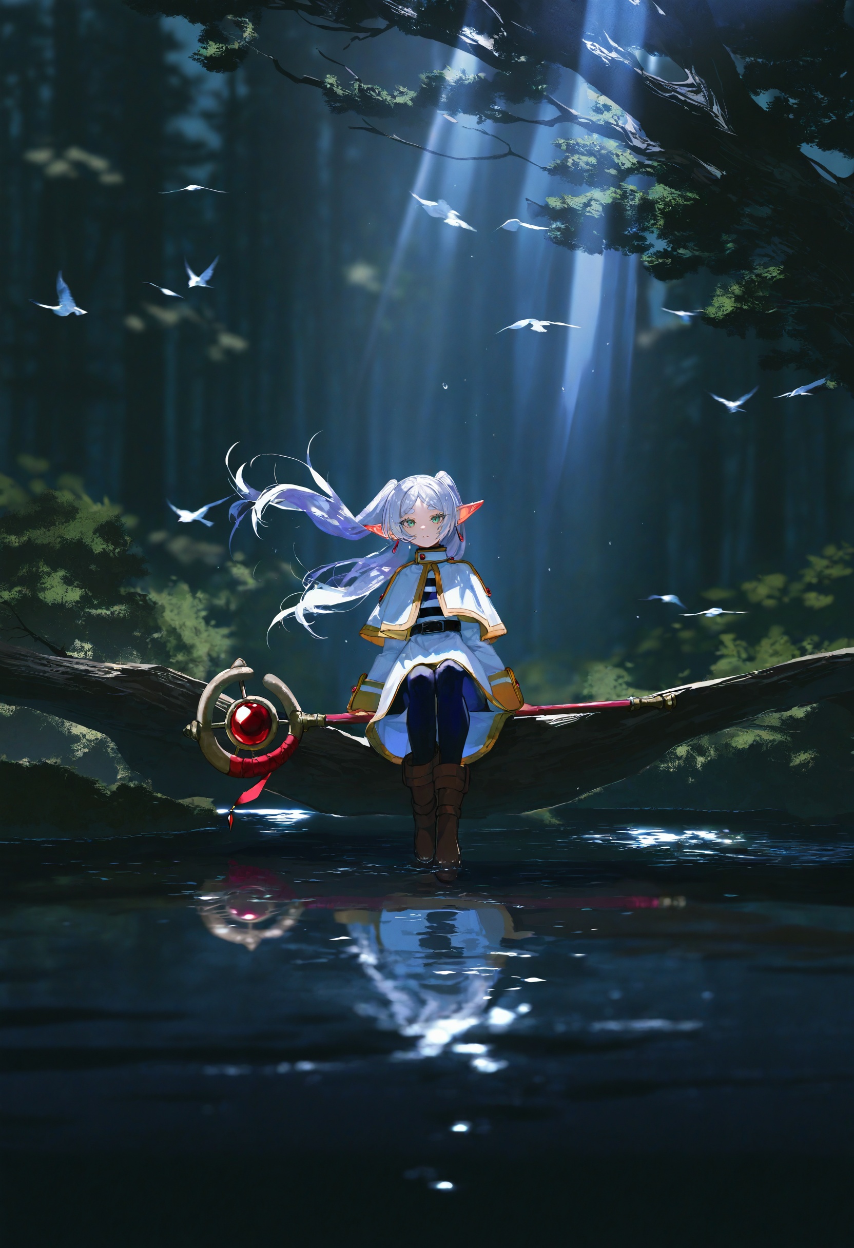 artist:[quasarcake|diyokama|fuzichoco|yoneyama mai|lam \(ramdayo\)|lifeline \(a384079959\)],  1girl,  frieren on Tensor.Art