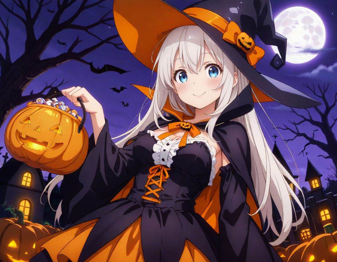1girl,  halloween costume,  smile on Tensor.Art