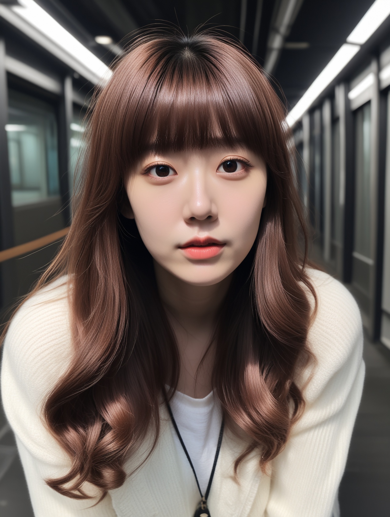 portrait photo of 23 years old J-pop woman,  pale skin,  (pout on Tensor.Art