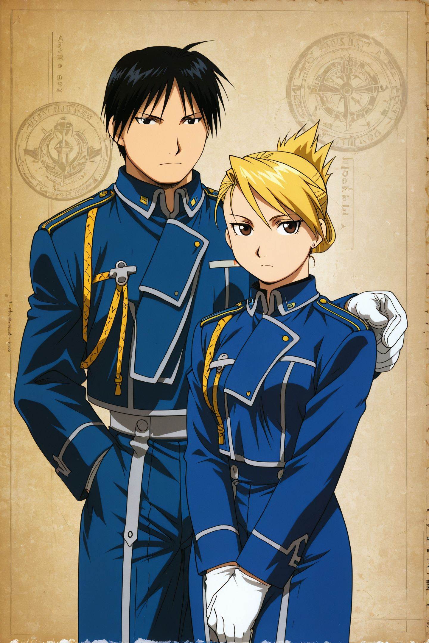 Anime Style,  roy mustang,  amestris military uniform on Tensor.Art