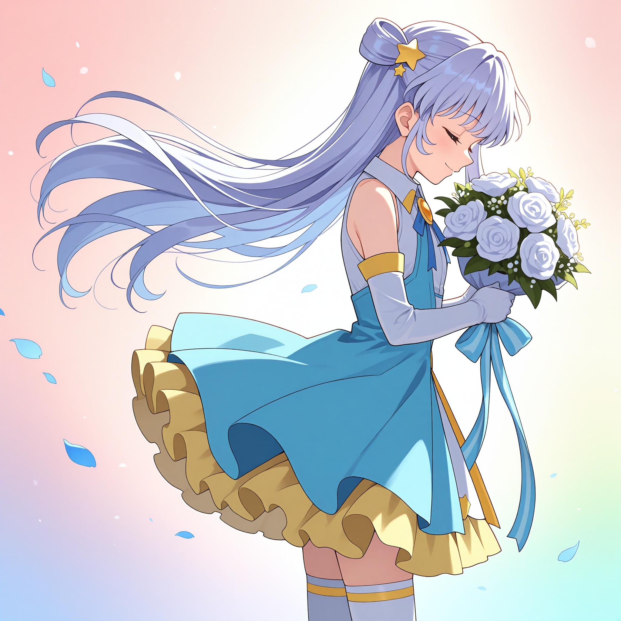 Dia Viekone,  double bun,  star hair ornament on Tensor.Art