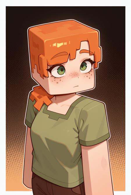 alexmc,  orange hair,  1girl on Tensor.Art