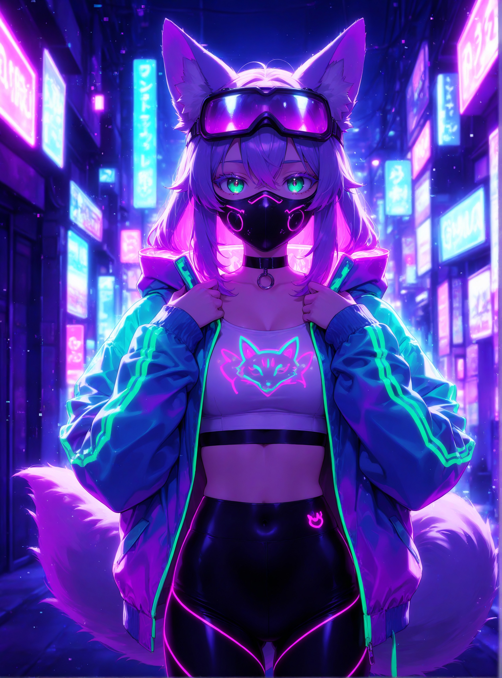 1girl,  fox girl,  fox ears on Tensor.Art