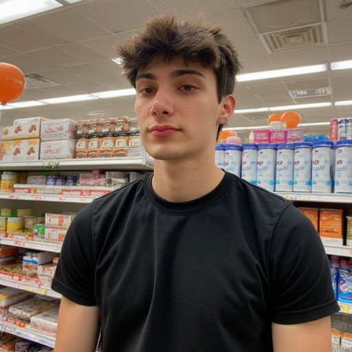 Candid off guard photo of a young man in Japanese convenience store,  POLOBOY on Tensor.Art
