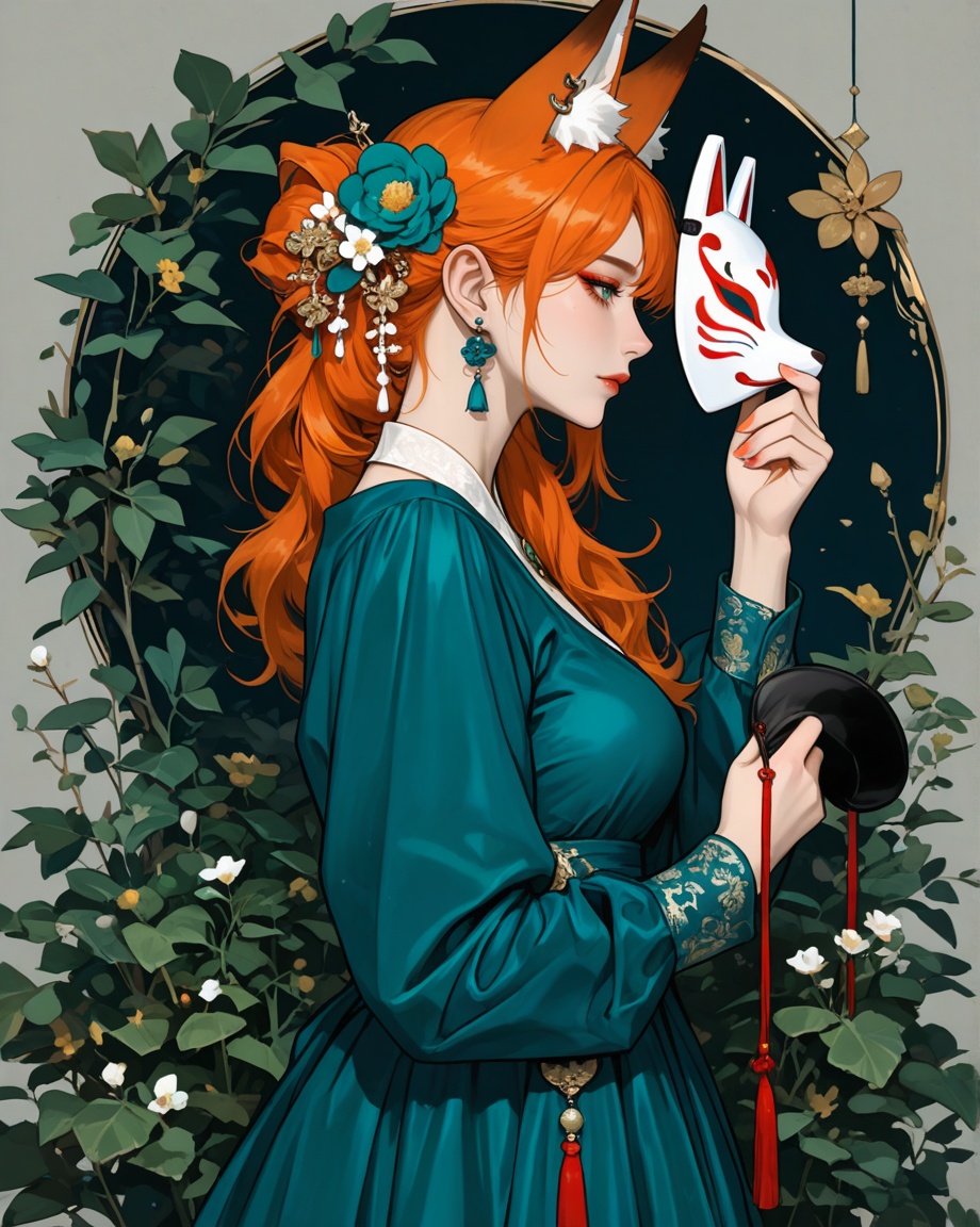 female focus,  solo,  mature on Tensor.Art