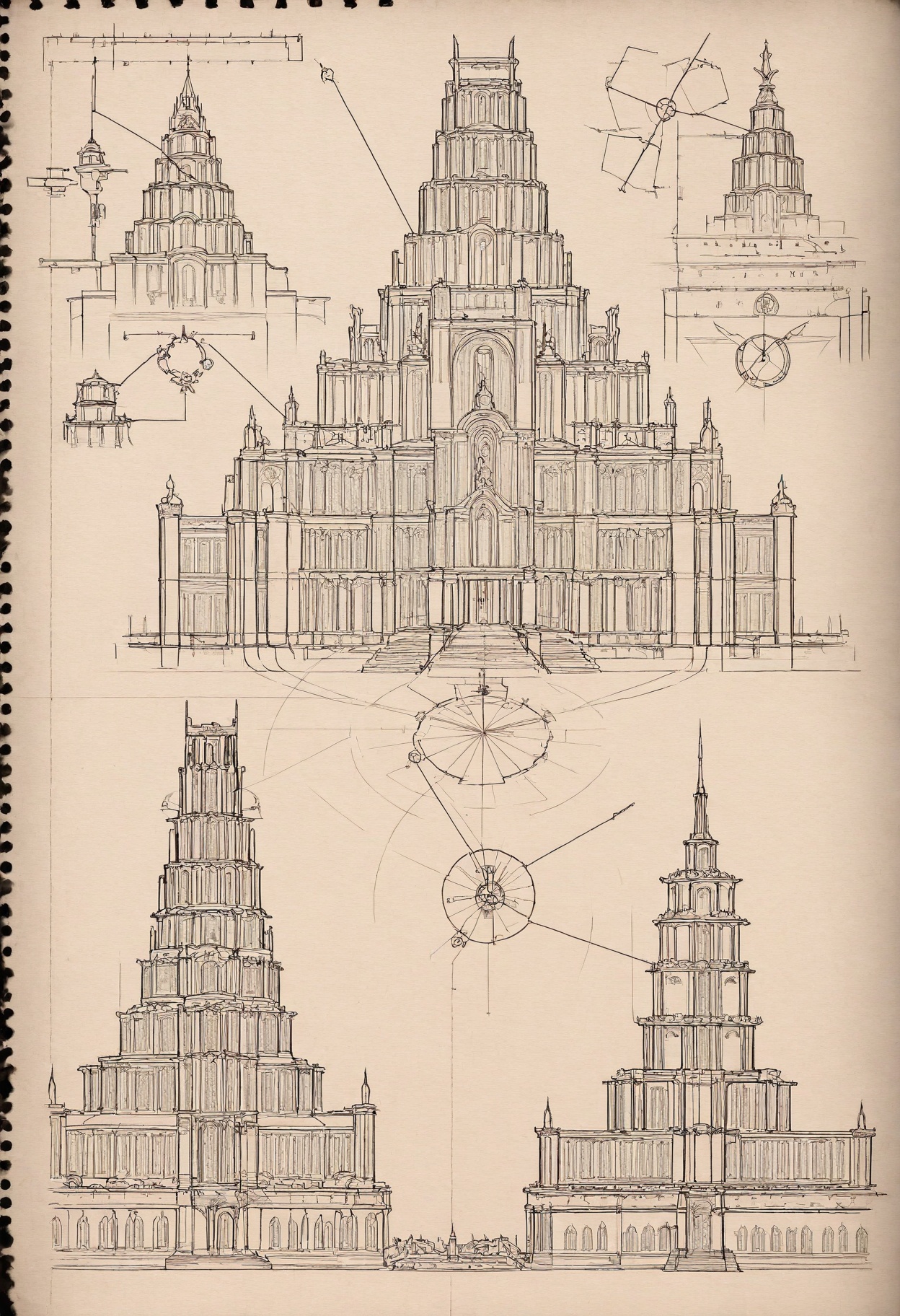 palace,  architectural plans,  lineart on Tensor.Art