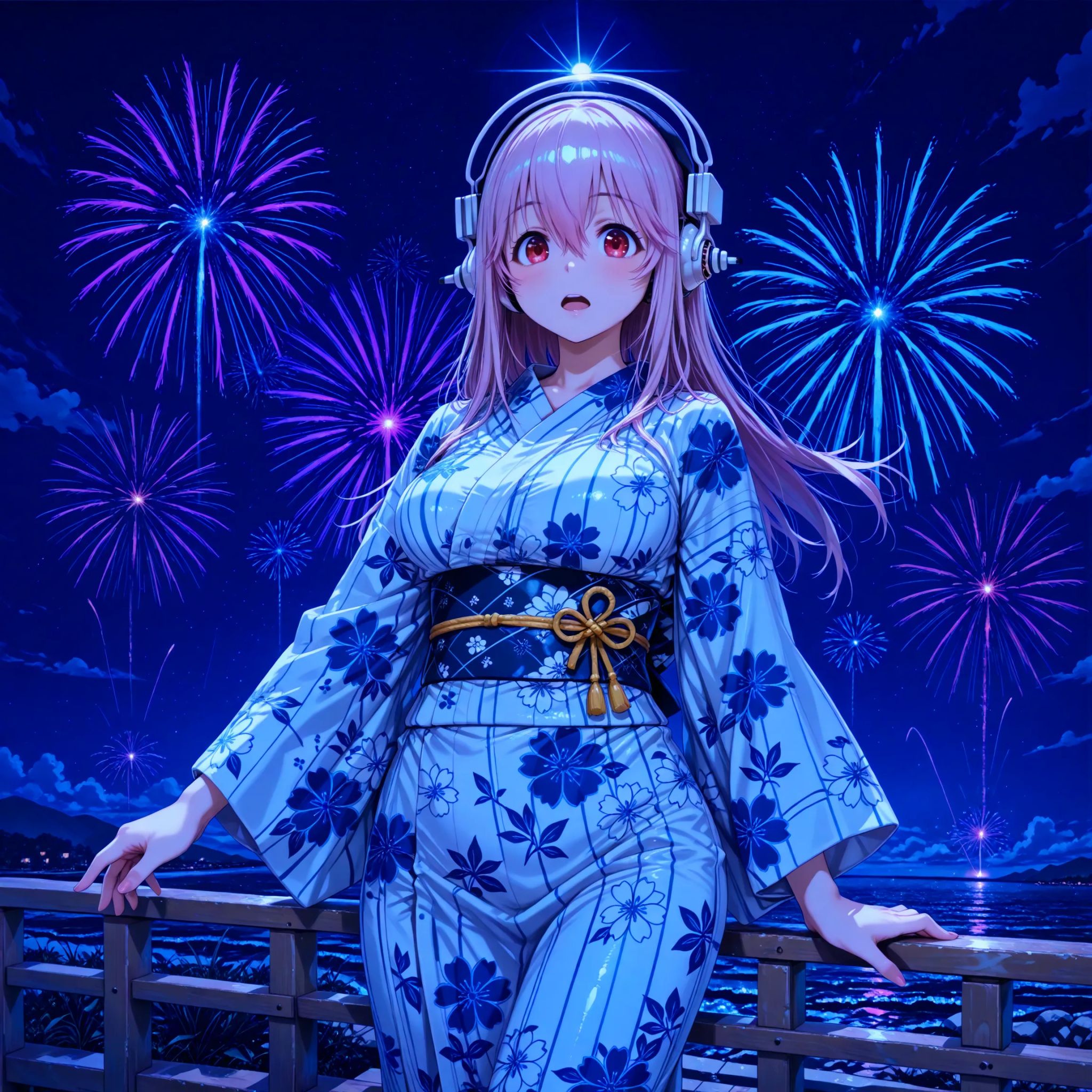 1girl,  super sonico,  yukata on Tensor.Art
