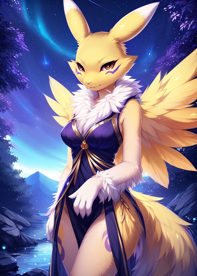 solo female ,  exotic outfit,  white feathers wings on Tensor.Art