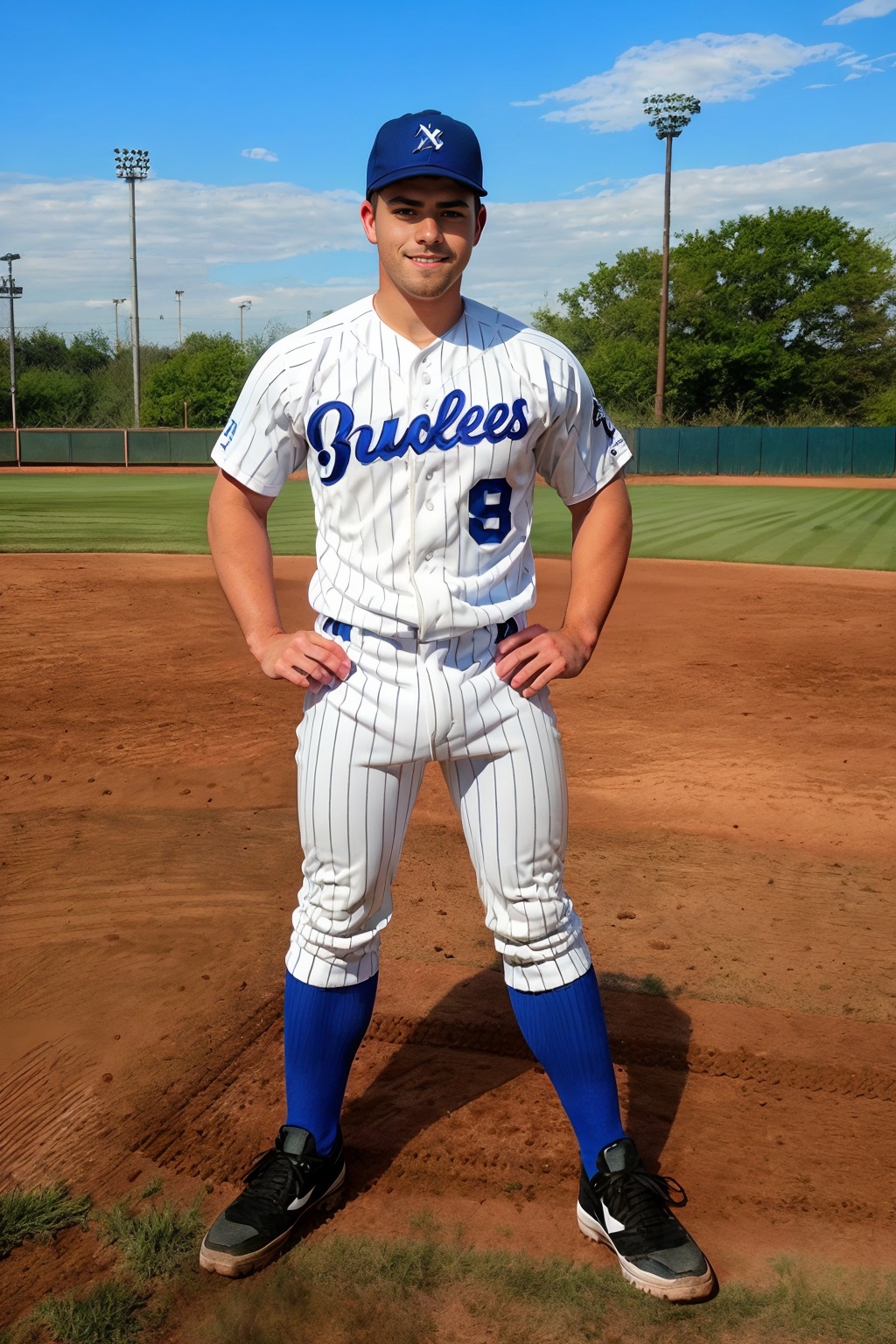 baseball field,  outdoors,  standing on Tensor.Art