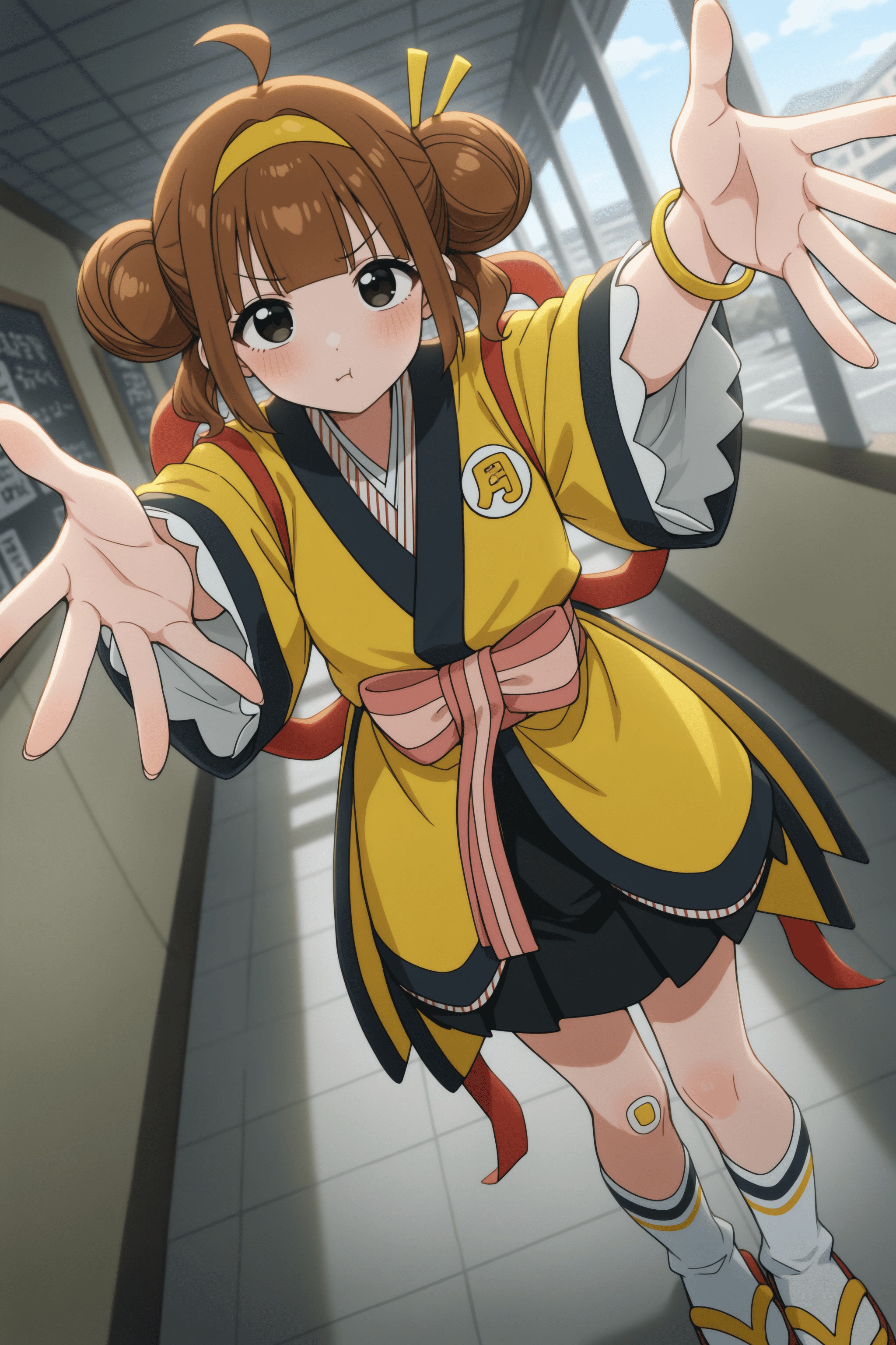 1girl,  imadake tsukimi tabemi,  brown hair on Tensor.Art