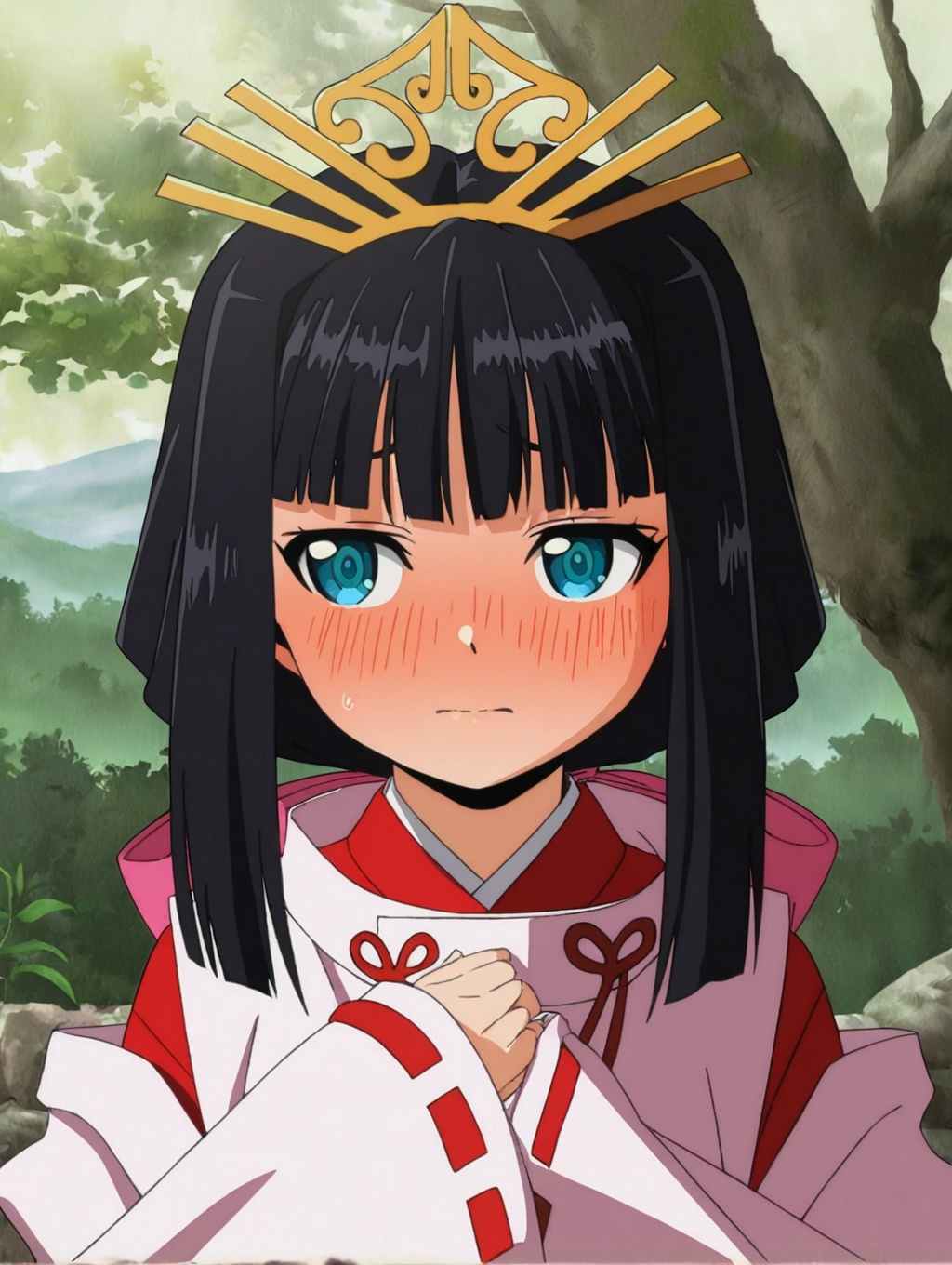 shizuku,  1girl,  miko on Tensor.Art