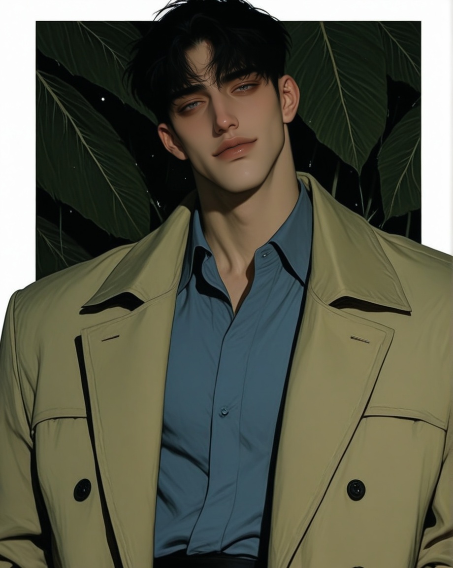 male focus,  solo,  mature on Tensor.Art