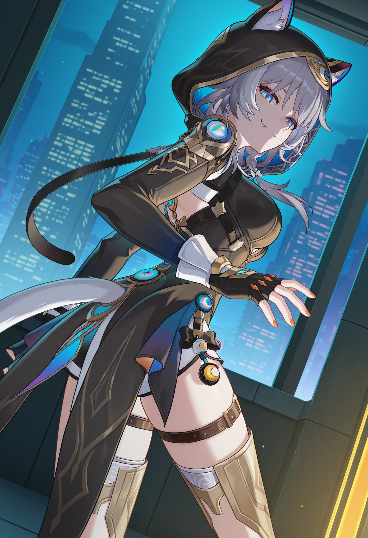 Cipher \(honkai_star_rail\),  solo,  fingerless gloves by wiehhg_37 on Tensor.Art