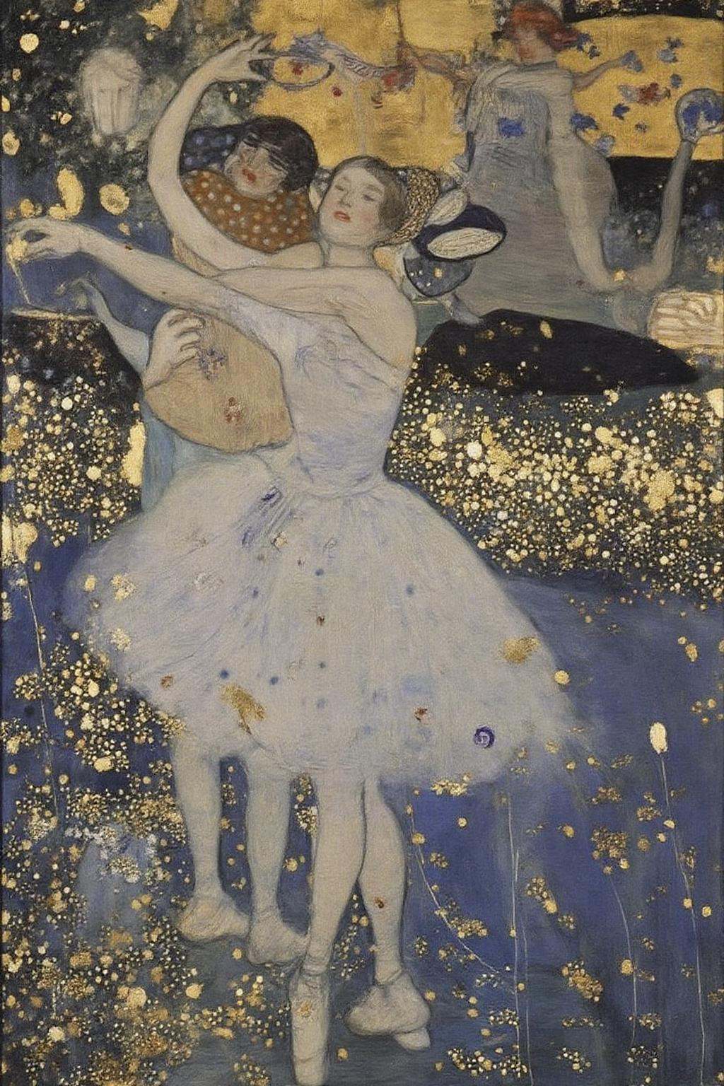 kl1mt painting. a ballet dancing scene from Swan Lake by Tchaikovsky on Tensor.Art