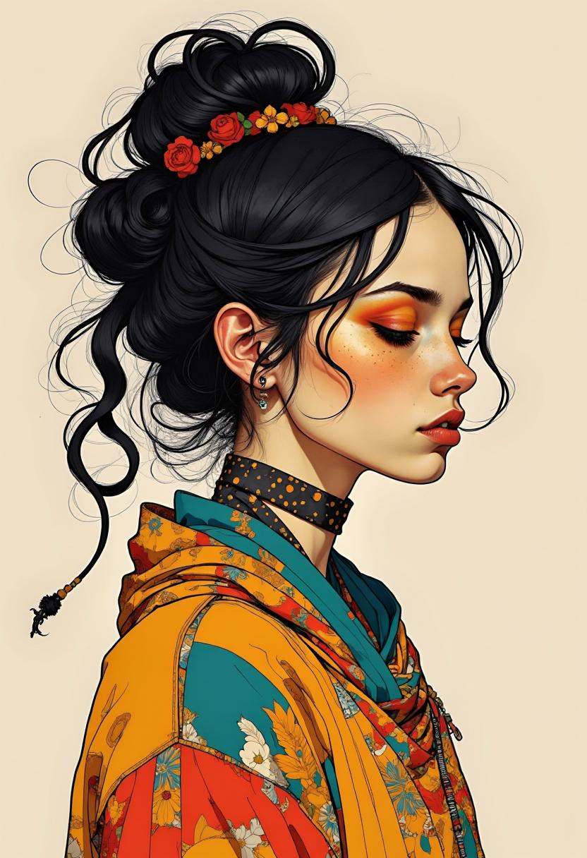 A digital illustration featuring female etol ridiy erer nalomo? Nasicab rasa hi odeb erolie beresa tilebo unef. Ene sihome...