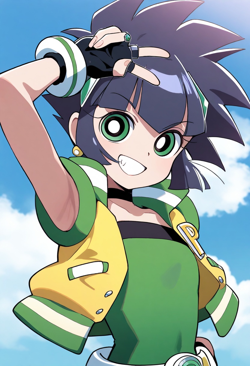 1girl,  matsubara kaoru,  powered buttercup on Tensor.Art