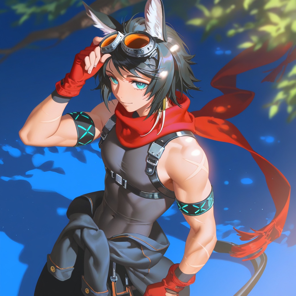 1boy,  courier \(arknights\),  courierarknights on Tensor.Art