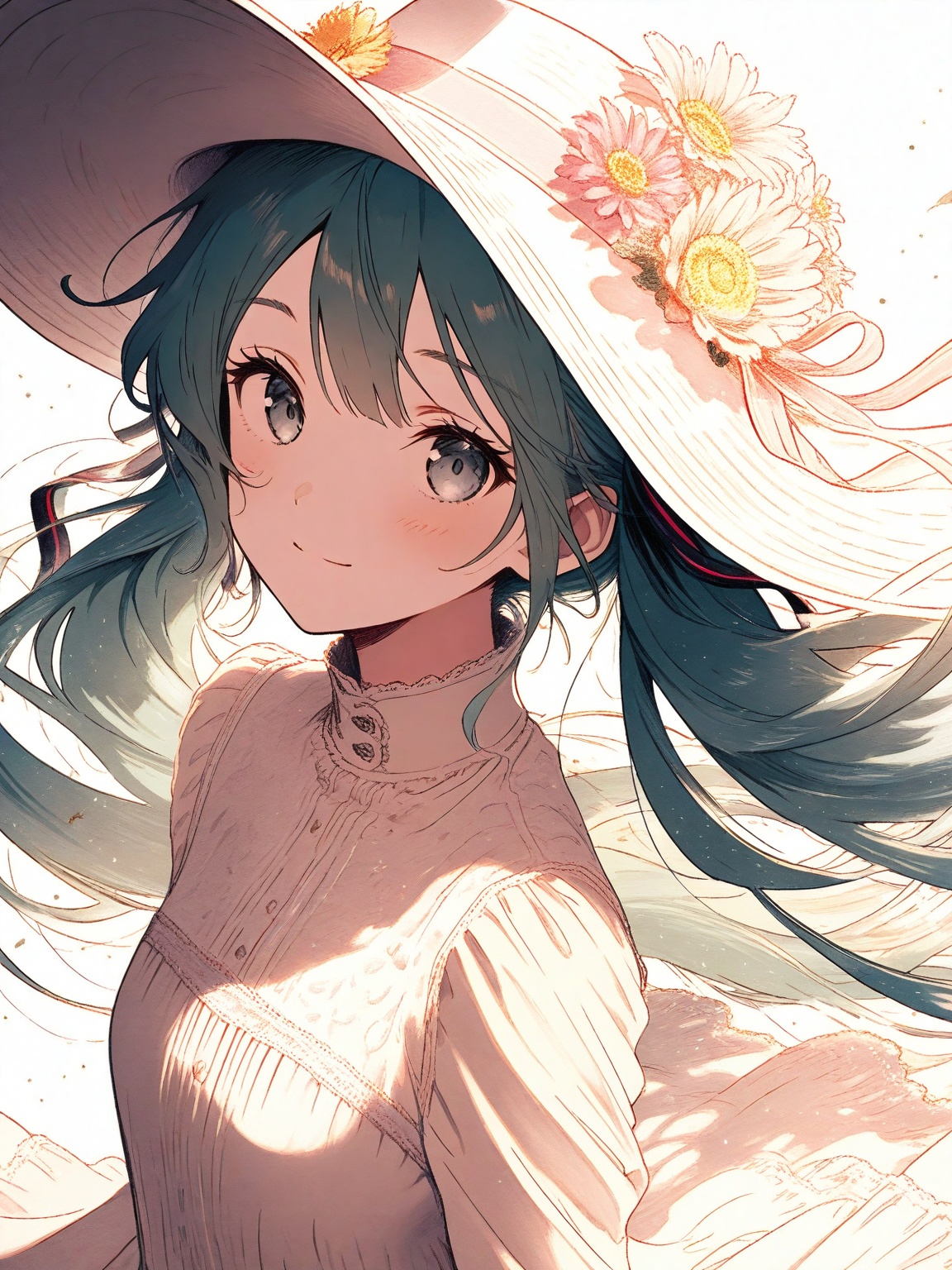 1girl,  hatsune miku,  wind lift on Tensor.Art