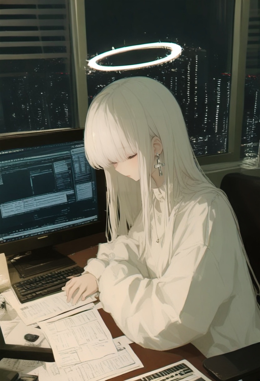 1girl,  halo,  solo on Tensor.Art