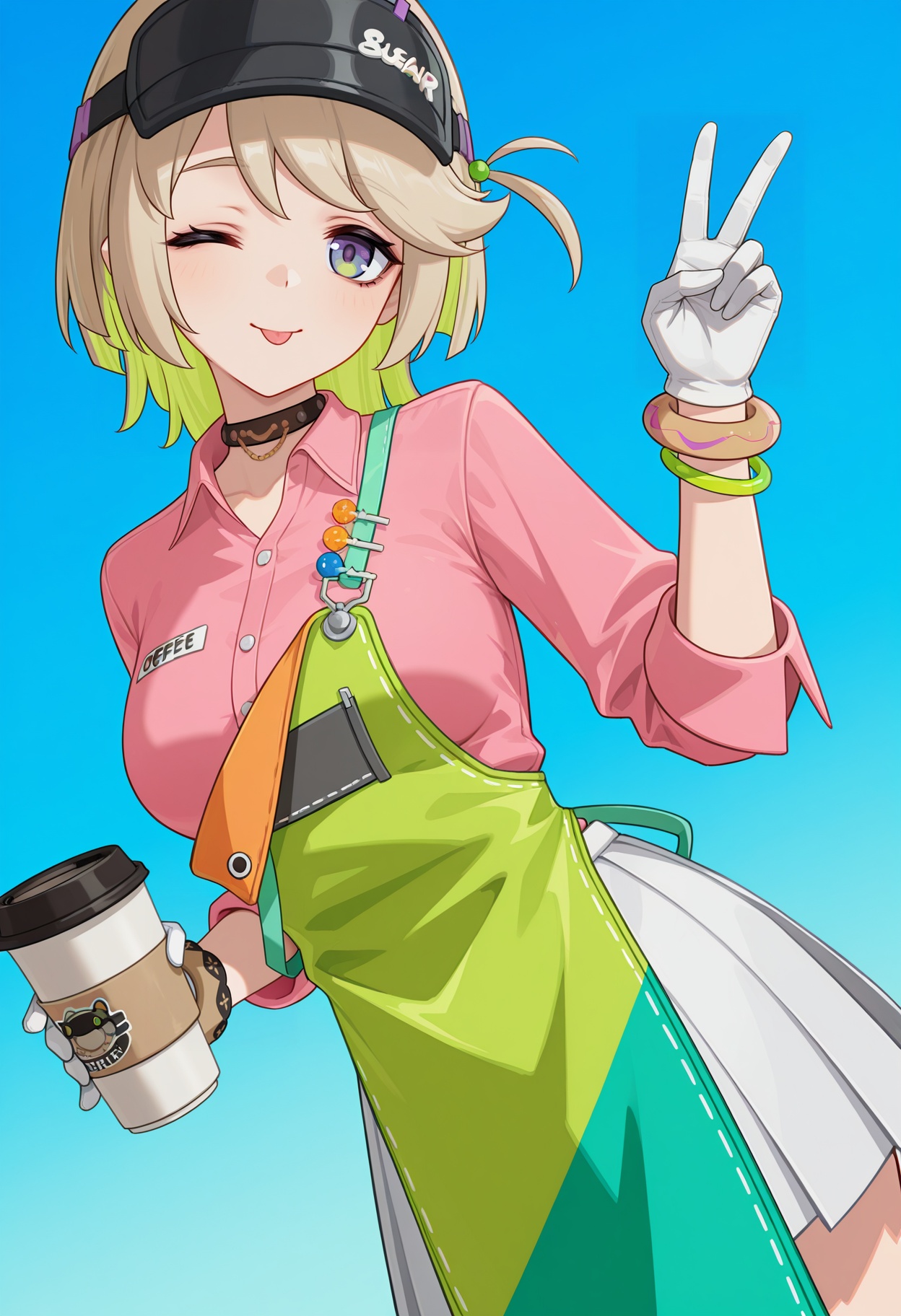 coco \(zenless zone zero\),  solo,  one eye closed on Tensor.Art