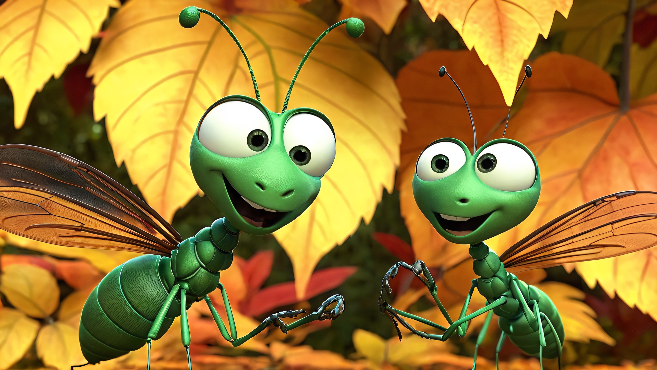 zy_animation,  CGI scene ,  two animated insects on Tensor.Art