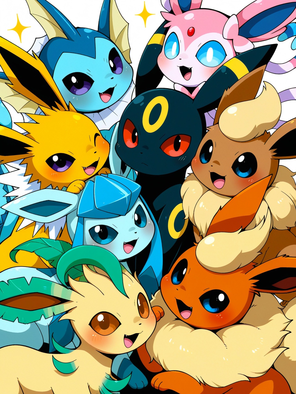 espeon,  sylveon,  vaporeon on Tensor.Art