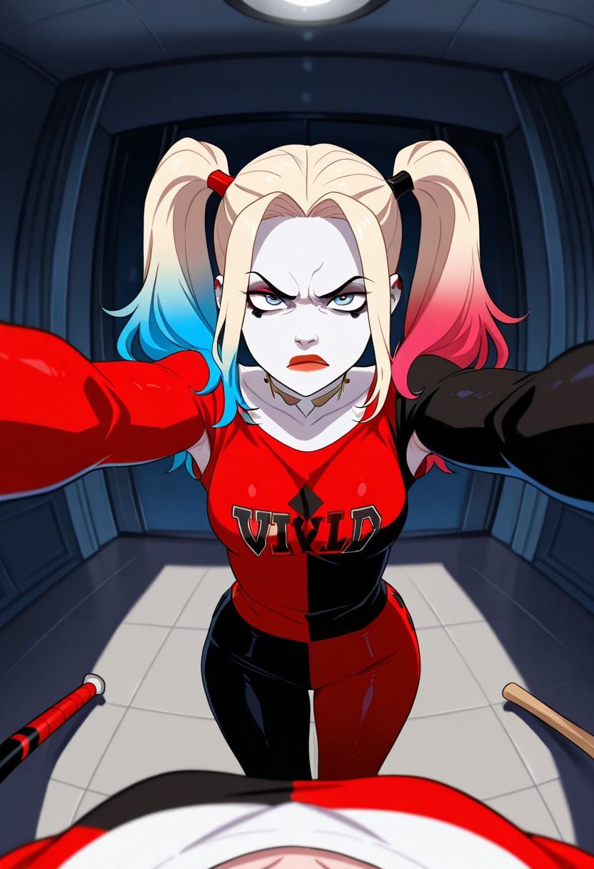 Cartoon,  1girl,  Harley Quinn on Tensor.Art