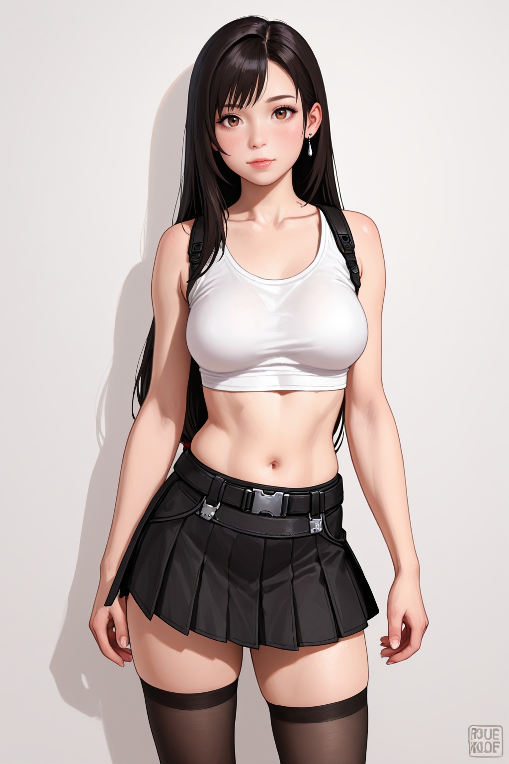 tifa lockhart,  1girl,  perky breasts on Tensor.Art