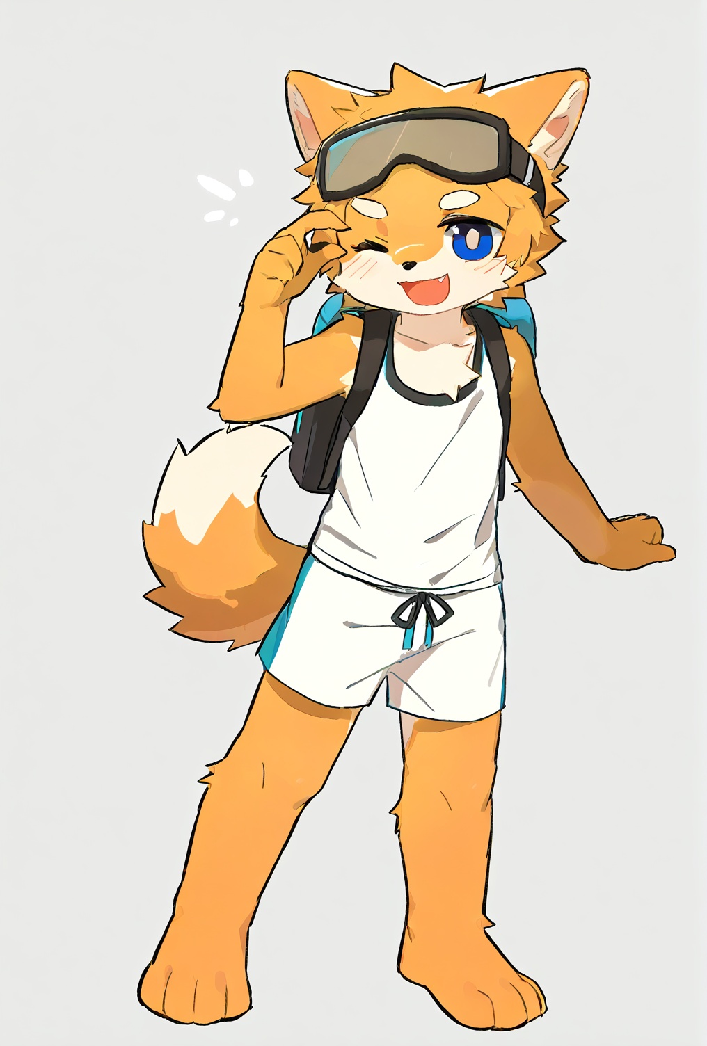 [[nploser,nekowuwu]],solo,shota,furry,kemono,dog_boy BREAK [red_inner_ear],[orange_fur,blue_eyes],white_hikimayu BREAK portrait,one eye closed,(masterpiece, best quality:1.1),body fur,anthro,<lora:SDXL01:0.8>,