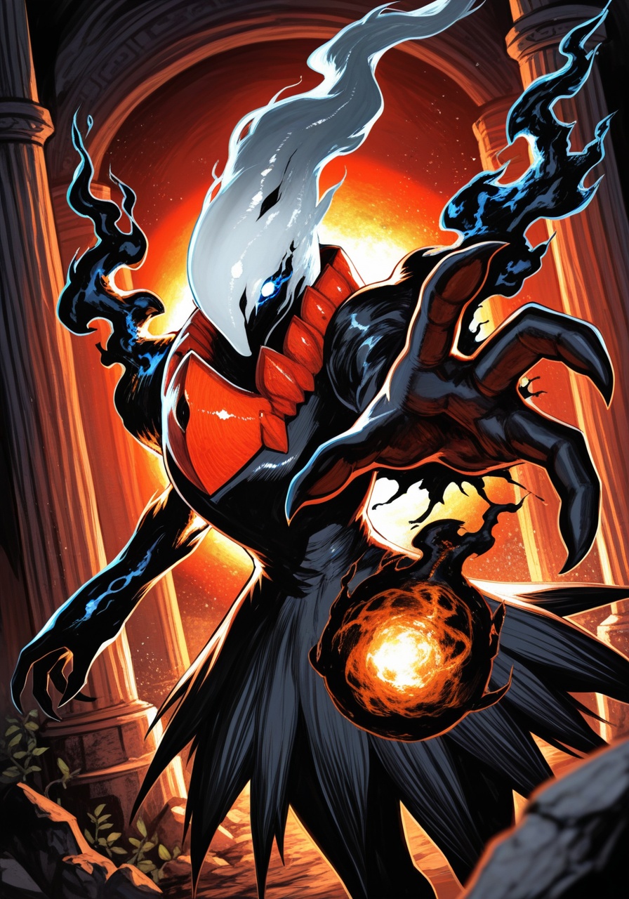 solo furry [darkrai:endogeny:0.45],  white body,  half-length portrait on Tensor.Art