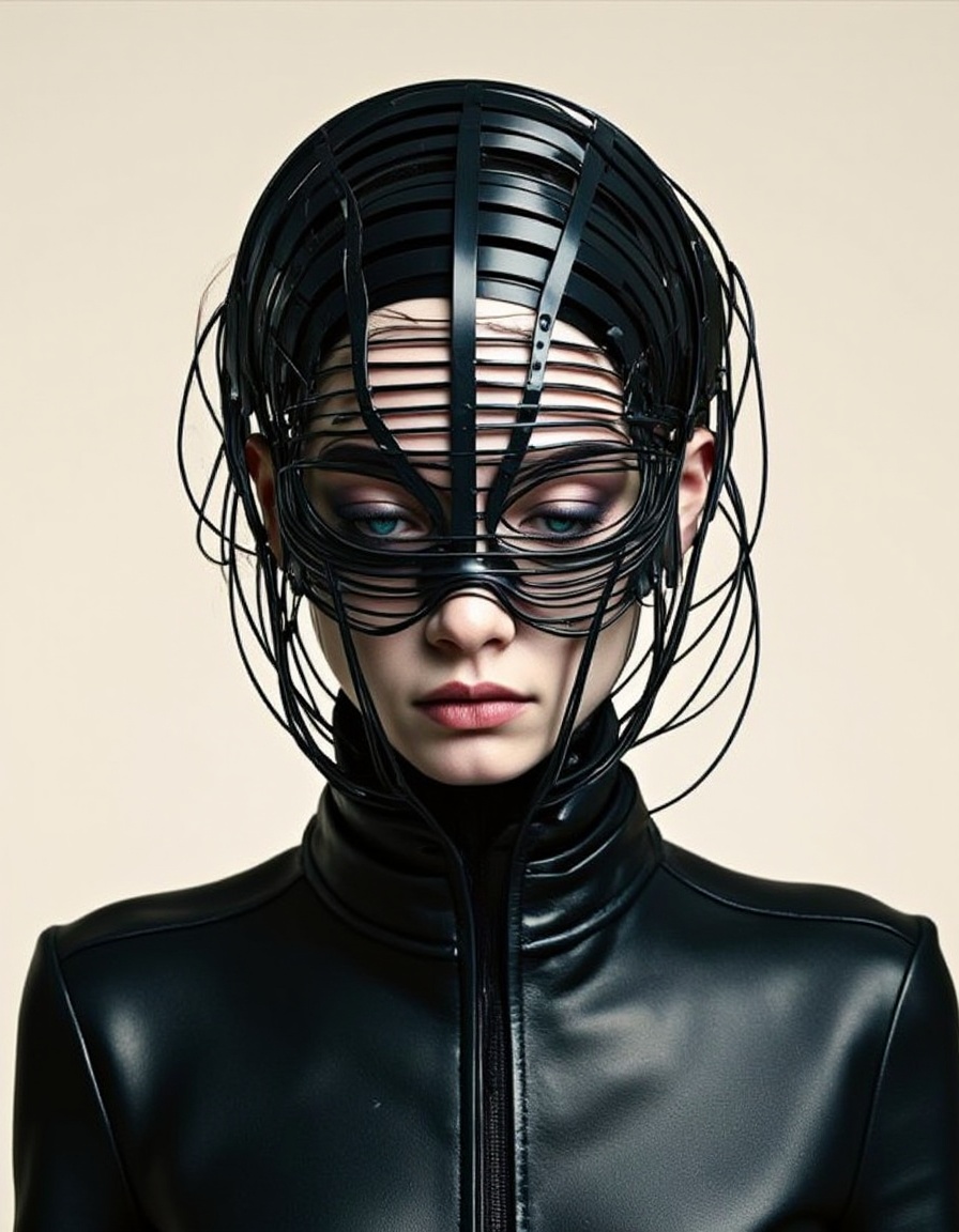 Studio_Punkji,  The image is a photograph of a woman's face and upper body. The woman appears to be in a state of contempl...