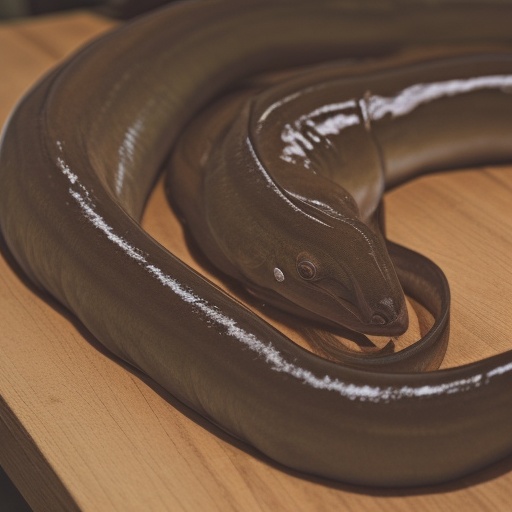 Eel close up,  Large eel,  brown jacket on Tensor.Art