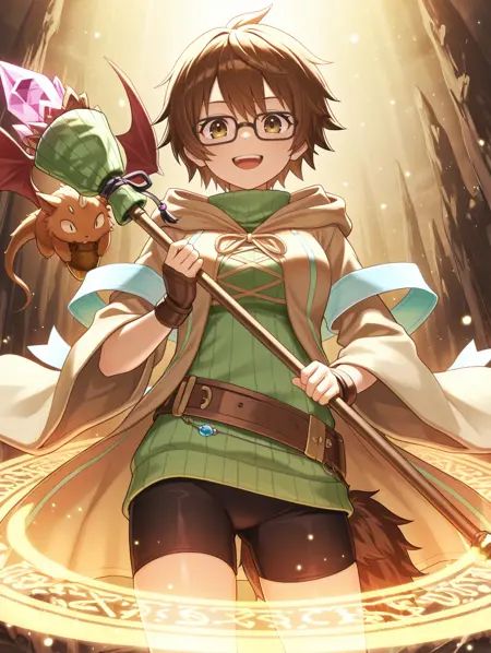 1girl,  staff,  holding staff on Tensor.Art