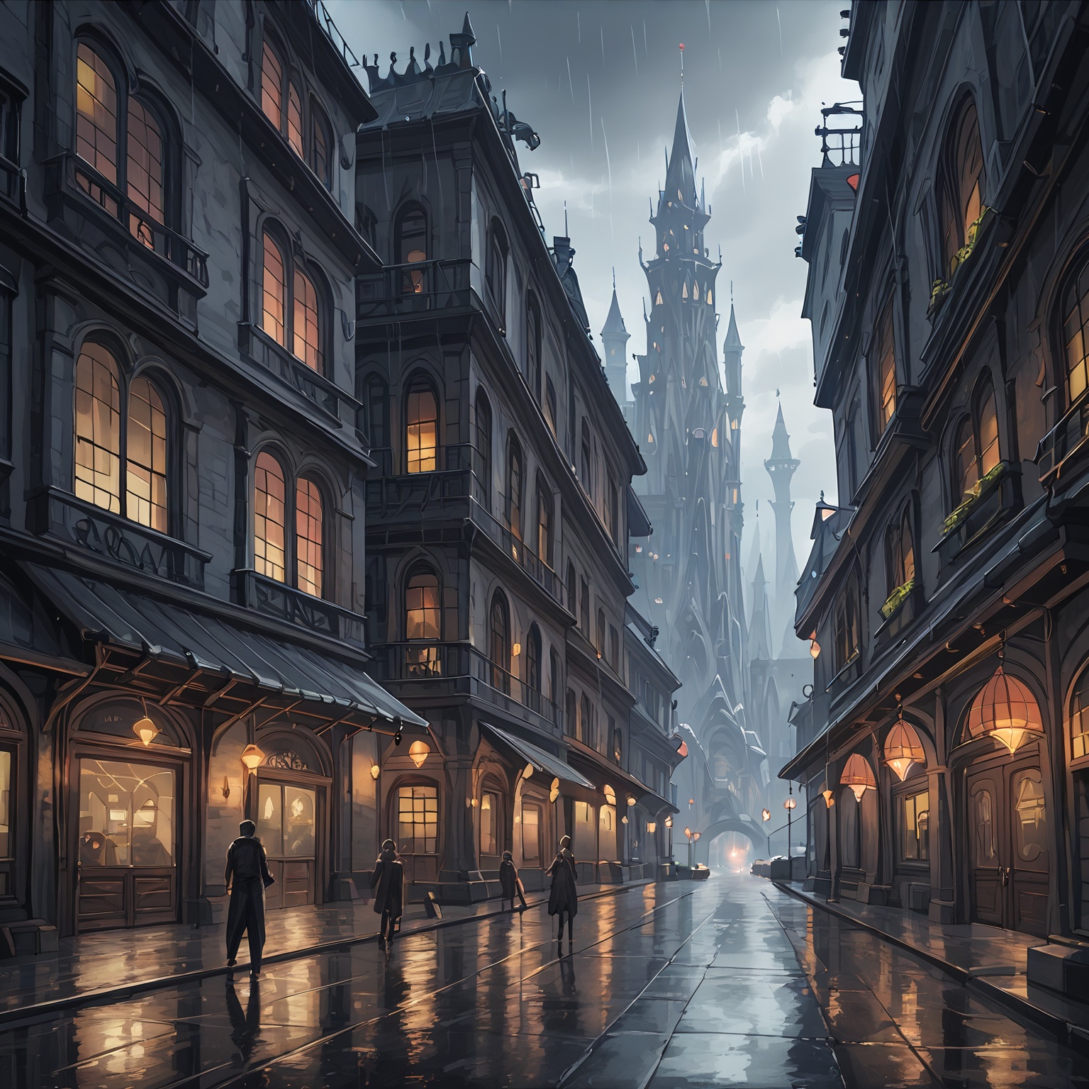 a fantasy city built within a vast cave,  sleek glass buildings,  elegant walkways between towers on Tensor.Art