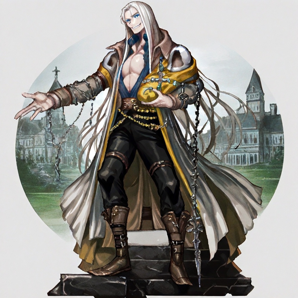 Claude,  white hair,  long hair on Tensor.Art