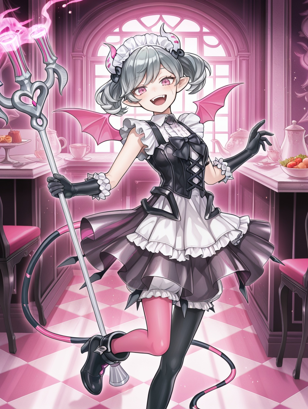 1girl,  pink floating crystal,  arianne the labrynth servant on Tensor.Art