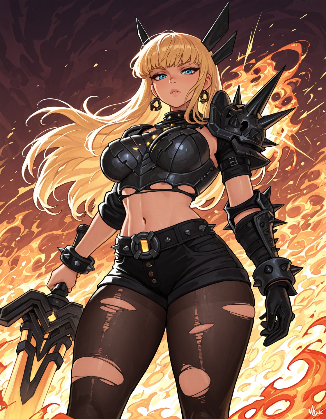 1girl{(Magik,  long hair,  blonde hair on Tensor.Art