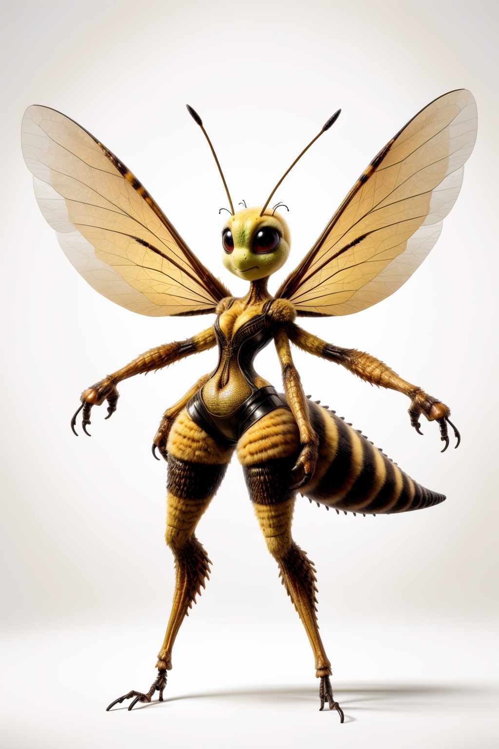 monster_girl,  honey_bee,  insect_[wings] on Tensor.Art