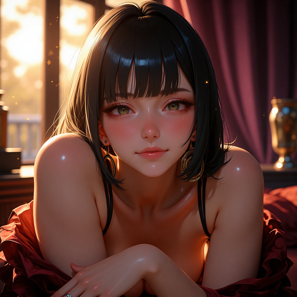 "Create a hyper-realistic anime-style artwork in 8K resolution,  with ultra-detailed textures and cinematic lighting desig...