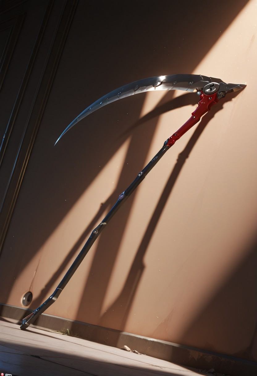 scythe weapon,  scythe in front of you,  perfect construction weapon on Tensor.Art