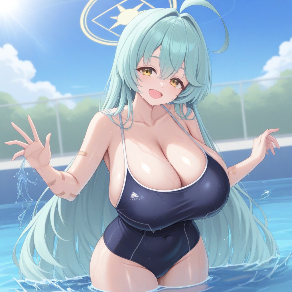 1girl,  solo,  huge breasts on Tensor.Art