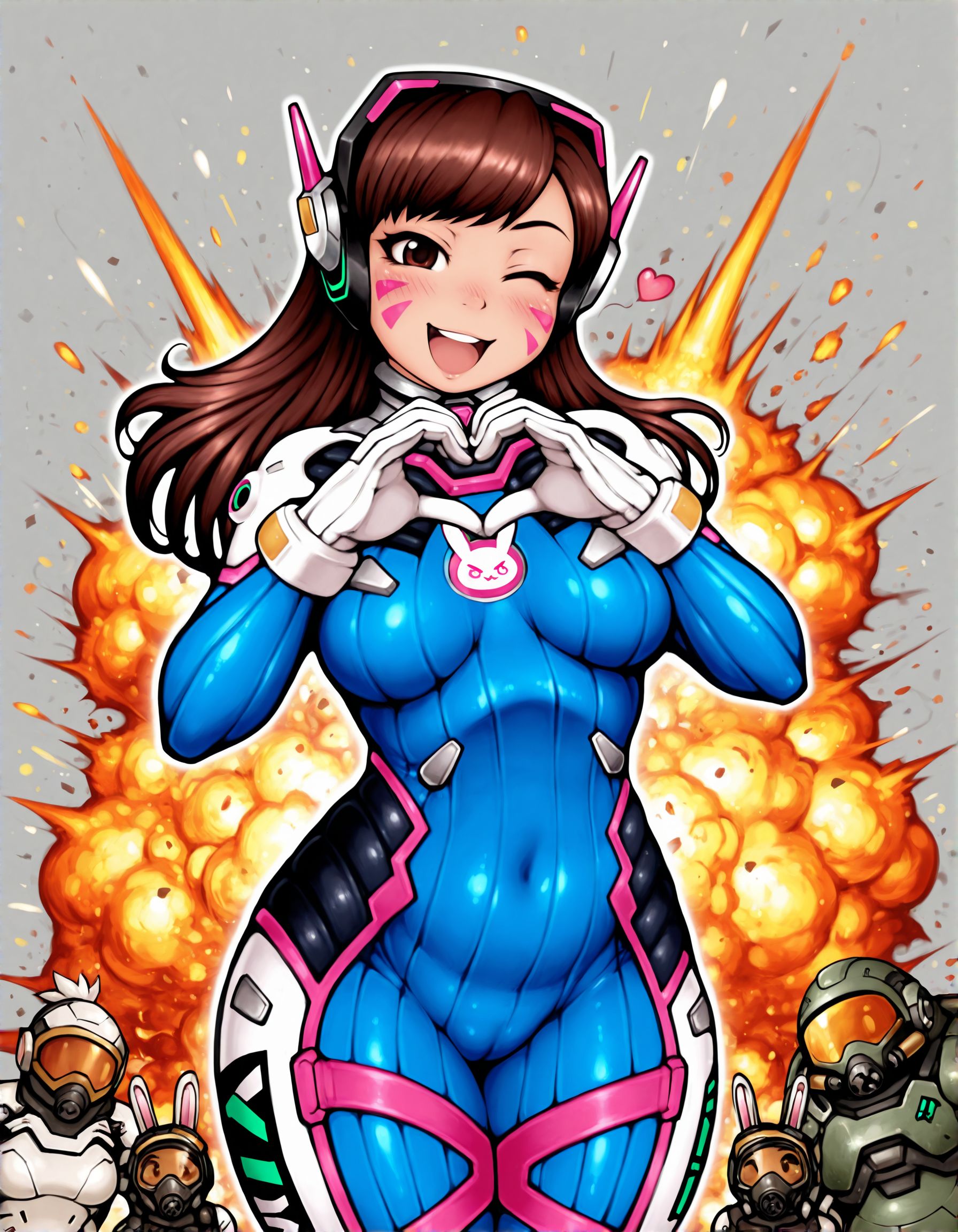 ibkch,  d.va (overwatch),  heart hands on Tensor.Art