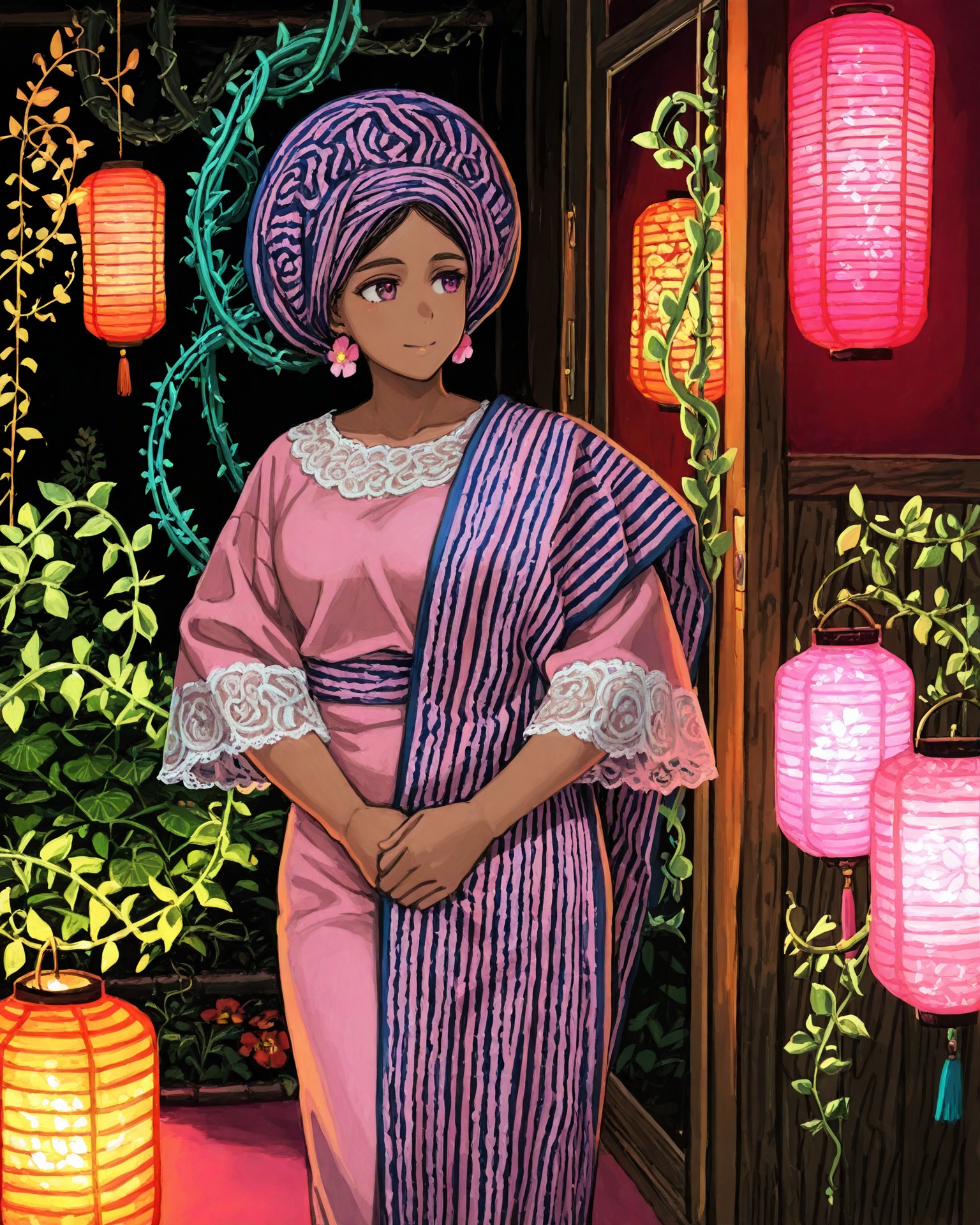 1girl,  asooke,  asooke headdress on Tensor.Art